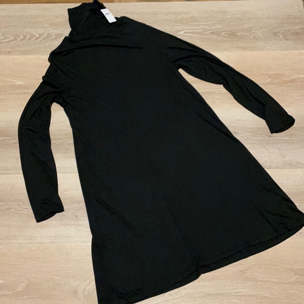 Gap Cotton Ribbed Turtleneck Swing Dress Large